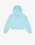 FRENCH TERRY RAW-EDGE ZIP HOODIE
